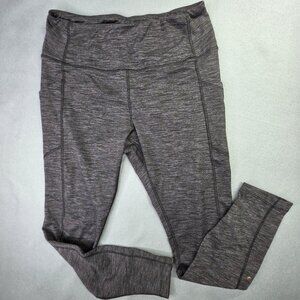 Soul Sky Pants Womens Large Gray High Rise Yoga Leggings Pockets Athletic Gym